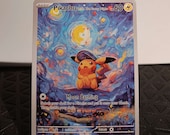 Pikachu with The Starry Night Van Gogh Inspired - Perfect Gift for