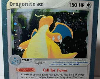 Dragonite ex - 90/97 / Ultra Rare - EX Dragon - Gift for any Poke fan - Just for show - Proxy NOT replica