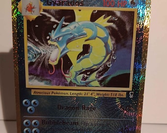 Gyarados 12/110 Legendary Collection Reverse Holo - NOT real just for show - Proxy NOT replica - Might NOT be perfect