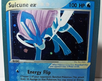 Suicune ex - 94/95 / Ultra Rare - EX Team Magma vs Team Aqua - Gift for any Poke fan - Just for show - Proxy NOT replica