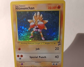 Hitmonchan Holo Base Set Vintage Near Mint Hitmonchan Holo Base Set Vintage Near Mint