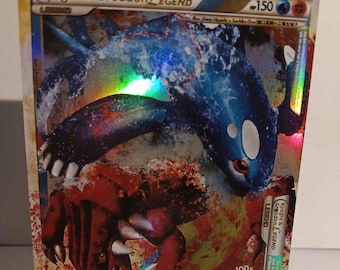 Kyogre & Groudon Legend Custom Top/Bottom As 1 Card - Undaunted - NOT real just for show - Proxy NOT replica