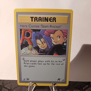 Here Comes Team Rocket! 1st Edition-Perfect Gift for kids or Poke fans - NOT real just for show - Proxy NOT replica -Might NOT be perfect