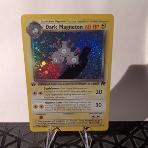 Dark Magneton Team Rocket 1st Edition-Perfect Gift for kids or Poke fans - NOT real just for show - Proxy NOT replica-Might NOT be perfect