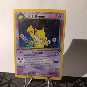 Dark Hypno Team Rocket 1st Edition-Perfect Gift for kids or Poke fans - NOT real just for show - Proxy NOT replica-Might NOT be perfect