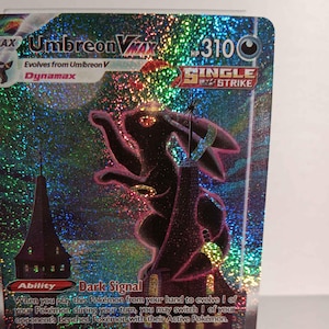 Umbreon VMax Evolving Skies 215/203/Secret Rare -Perfect Gift for any Poke fan-NOT real just for show-Proxy NOT replica-Might NOT be perfect