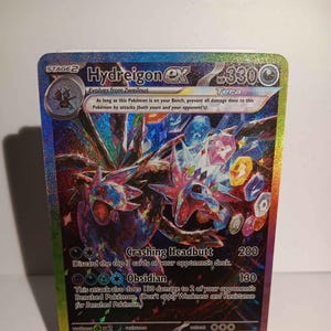 Hydreigon ex - Surging Sparks - 240/191 / SIR - Perfect Gift for Poke fans - NOT real just for show - Proxy NOT replica