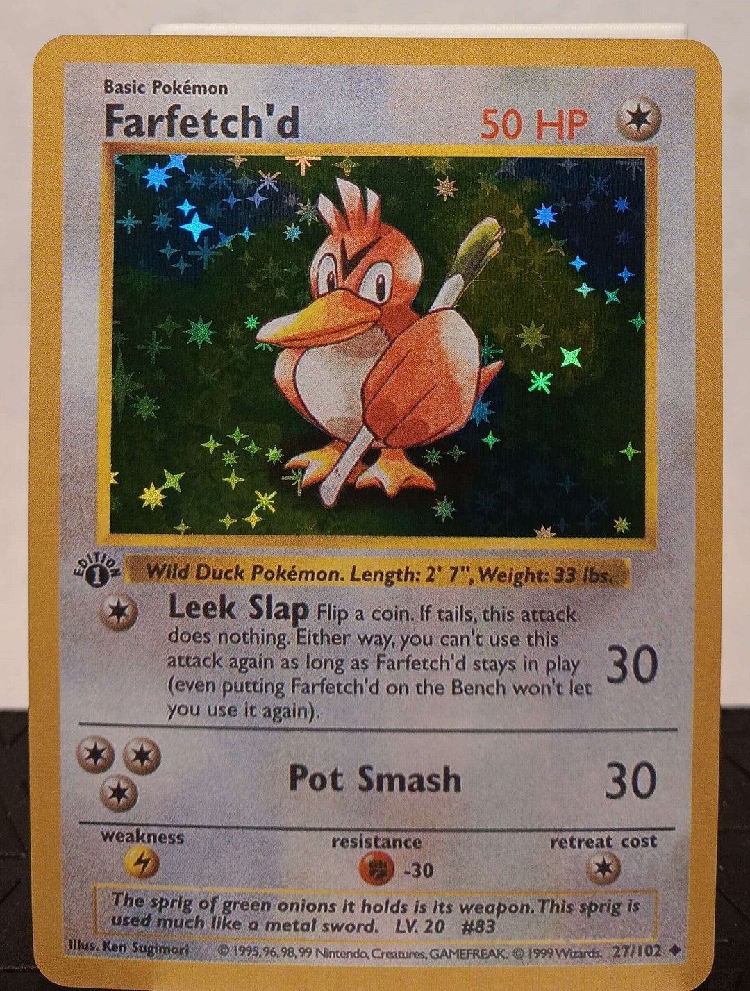 Farfetcch'd 英語版 1st edition shadow less FARFETCH'D Pokemon Card - WOTC - 1st Edition - Base Set