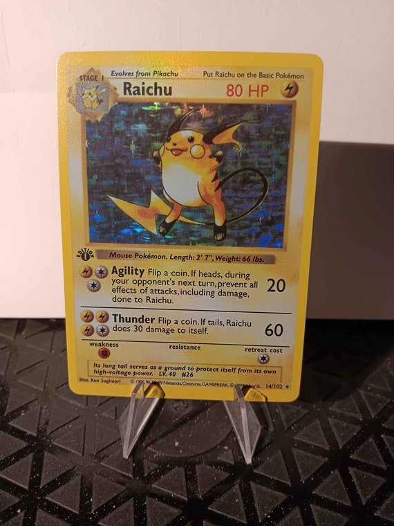 Raichu 1st Edition Shadowless - Perfect Gift for Kids or Poke Fans