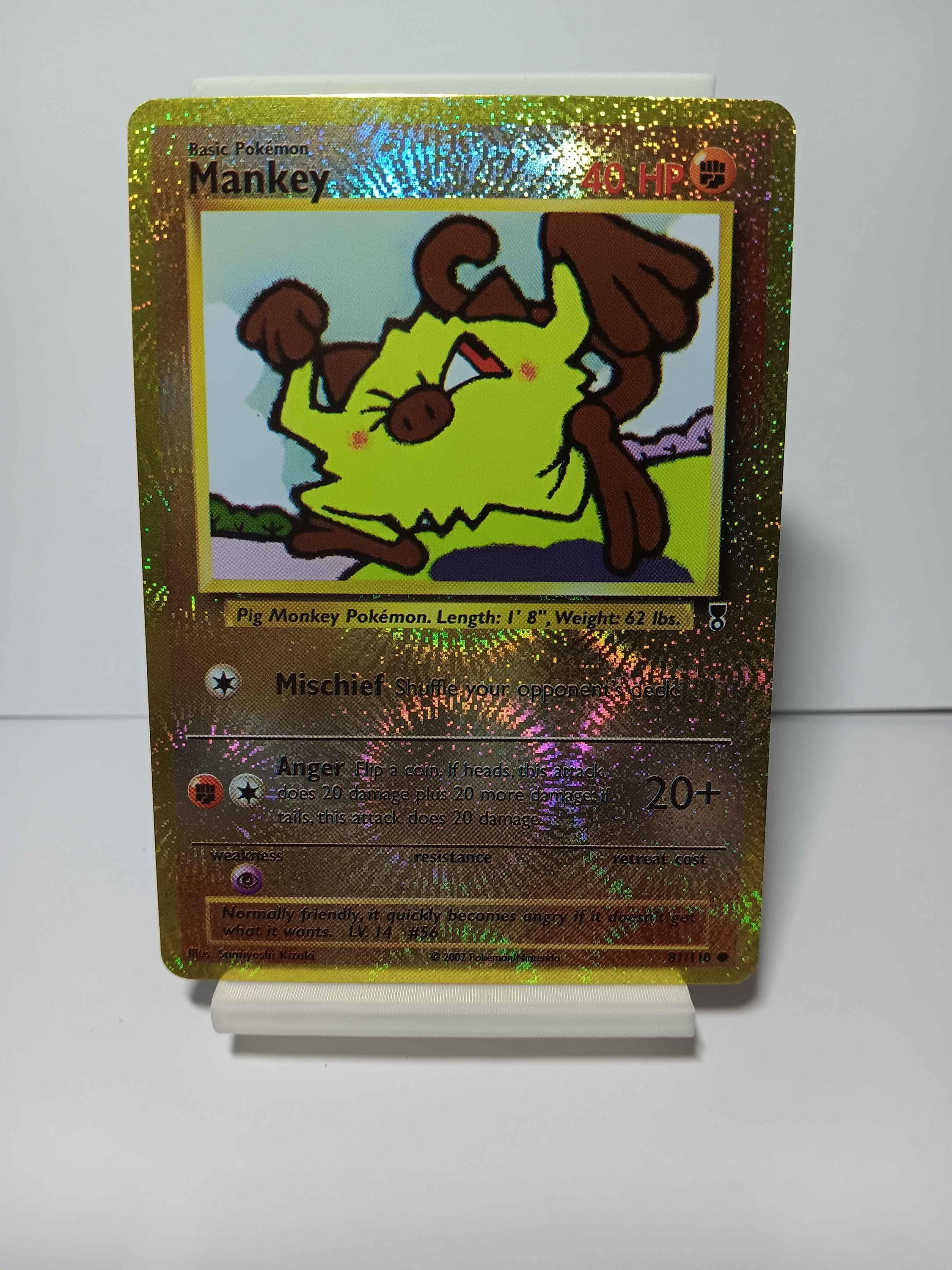 mankey pokemon card Mankey 52/114 Common Reverse Holo Pokemon Card Near Mint main image 1