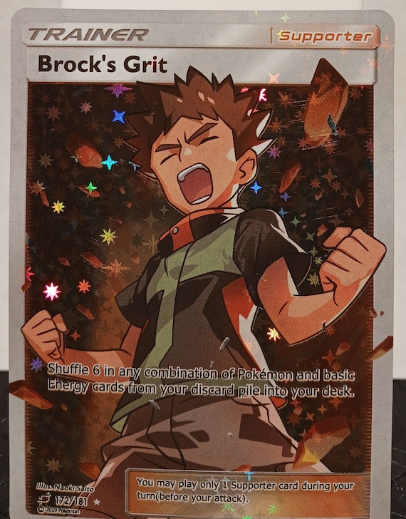 brock's grit pokemon card value Pokemon TCG: Brock's Grit 135/181 (Reverse Holo) main image 0
