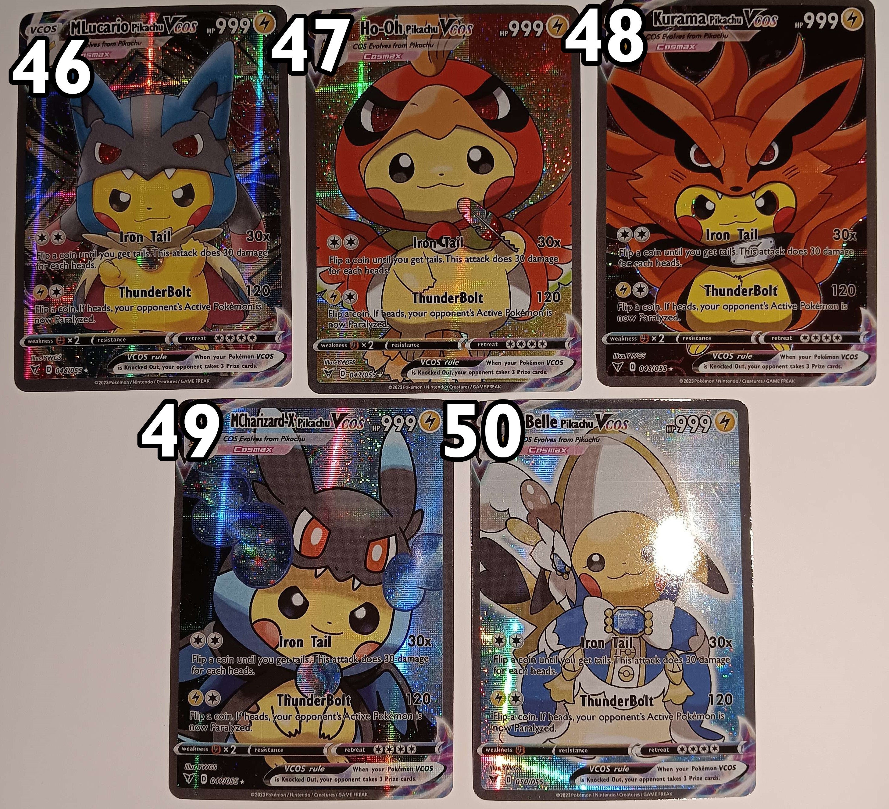 Cosplay Pikachu's Full Art Pokemon V Cosplay Foil Cards - Perfect Gift for  Poke Fans - NOT Real Just for Show - Proxy NOT Replica - Etsy
