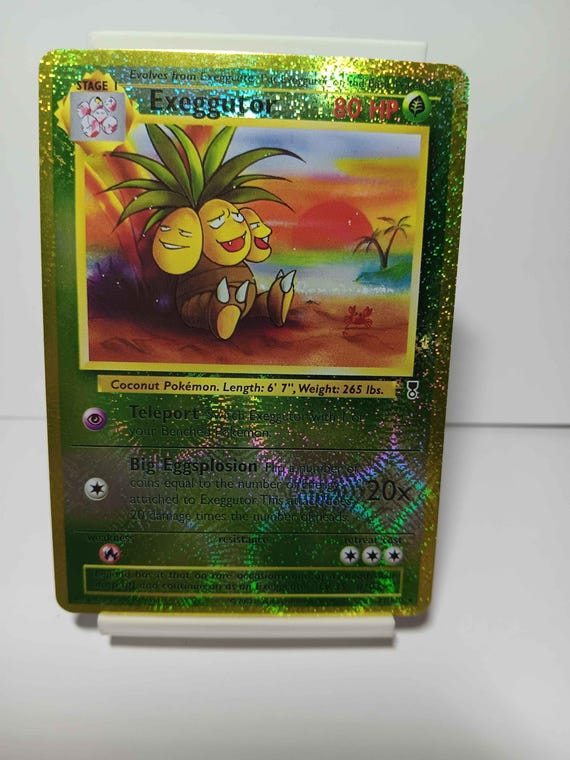 exeggutor secret rare card Exeggutor 109/108 - Secret Rare Pokemon Card - Evolutions Set (2016) MINT