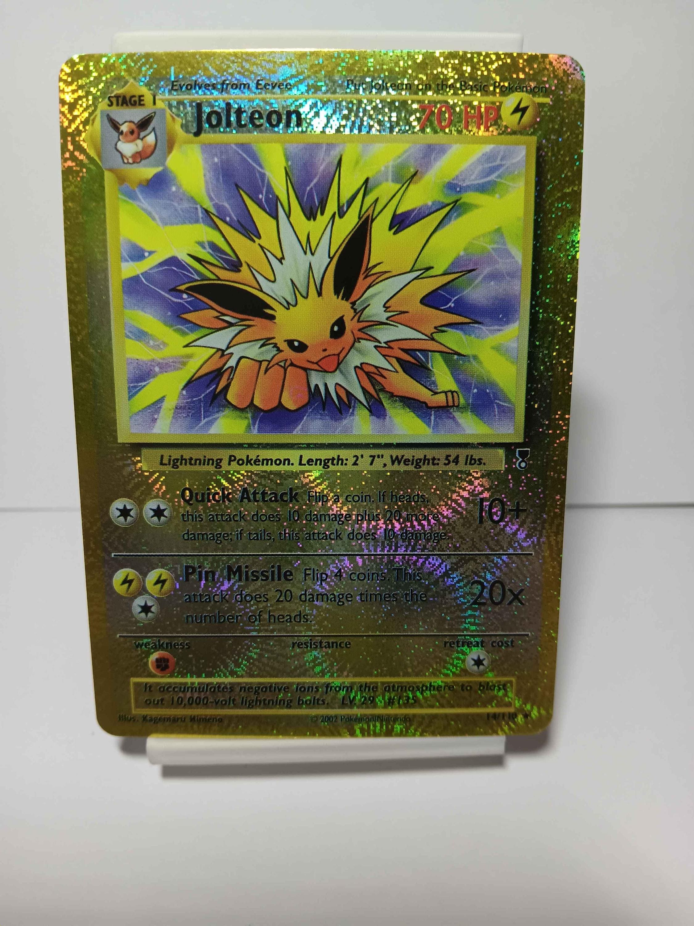 Jolteon 14/110 Legendary Collection Reverse Holo - NOT Real Just for Show -  Proxy NOT Replica - Might NOT Be Perfect - Etsy