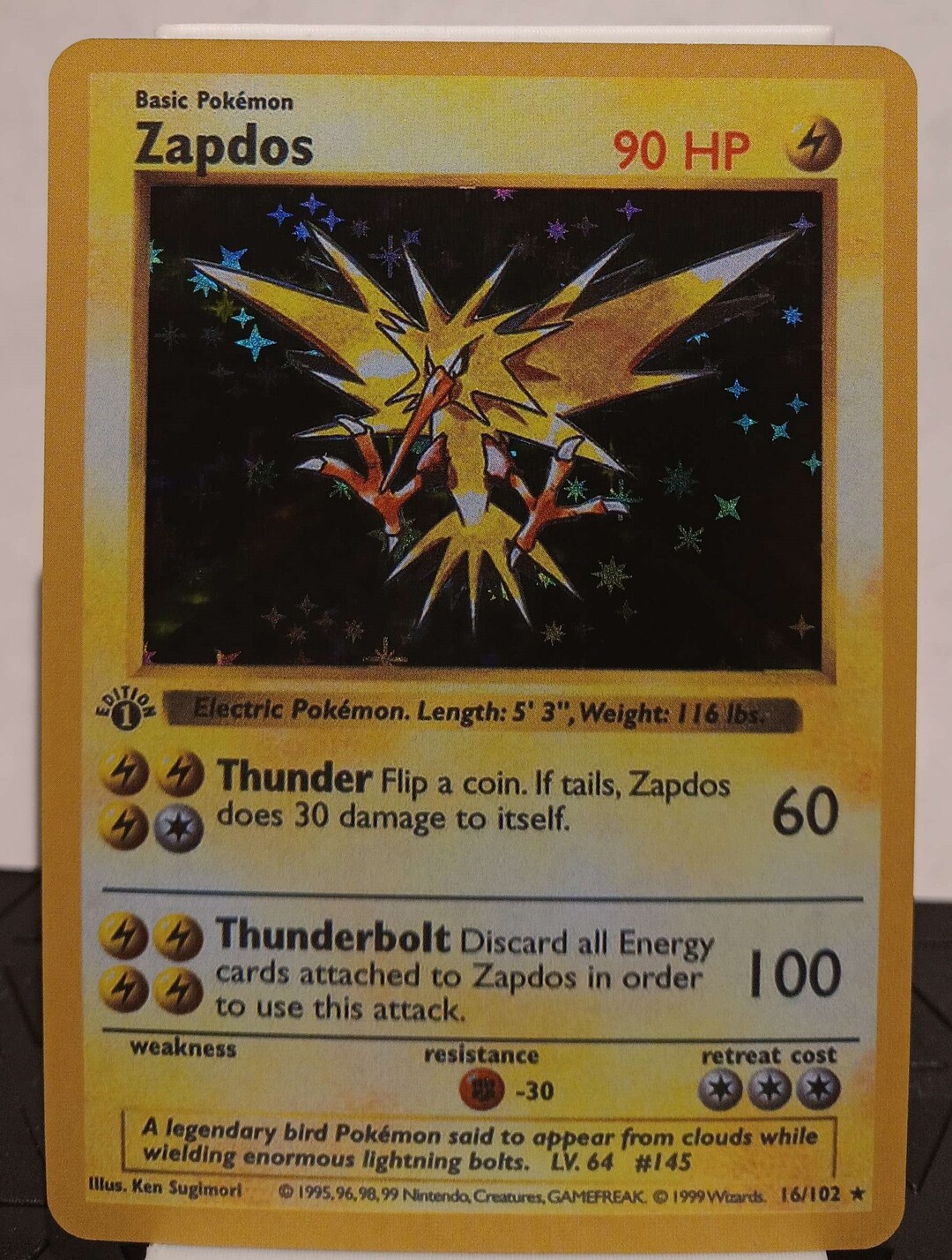 Zapdos 1st Edition Proxy Perfect Gift for Kids or Poke Fans Etsy