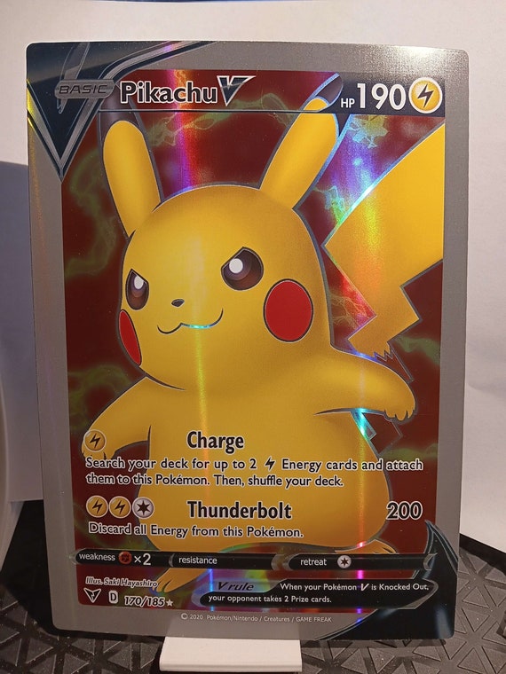 Pikachu V - Full Art Jumbo - 170/185 / Ultra Rare - Perfect Gift