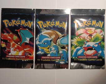 1st Edition Base Set Shadowless - Proxy Packs - 11 cards per pack - Perfect Gift for Poke fans - NOT real just for show - Proxy NOT replica