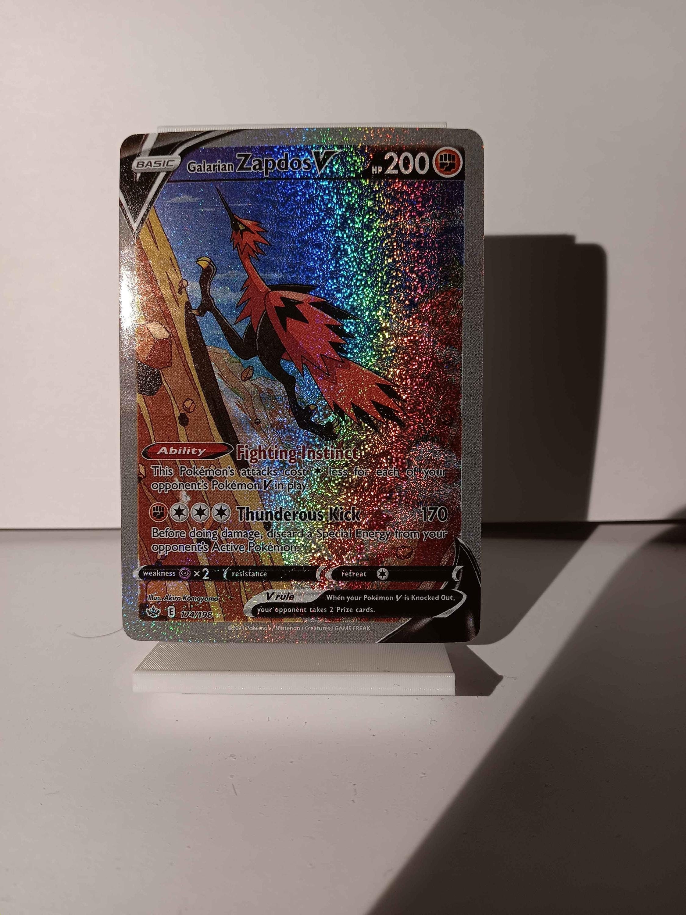 Galarian Zapdos V - Chilling Reign - 174/198 / Secret Rare - Perfect Gift  for Poke Fans - NOT Real Just for Show - Proxy NOT Replica - Etsy