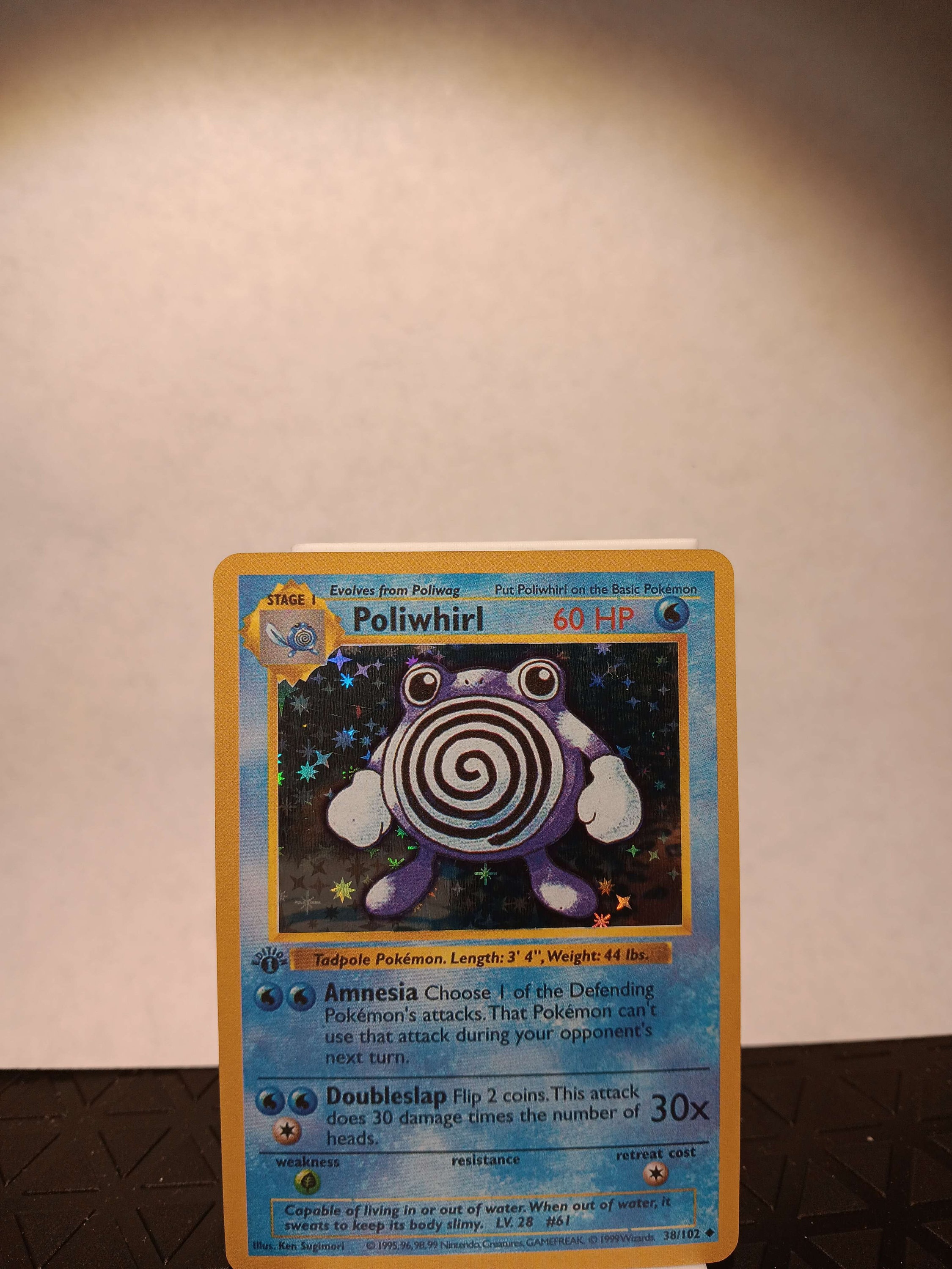 Pokemon Poliwhirl 38/102 *1st Edition Shadowless Base Set