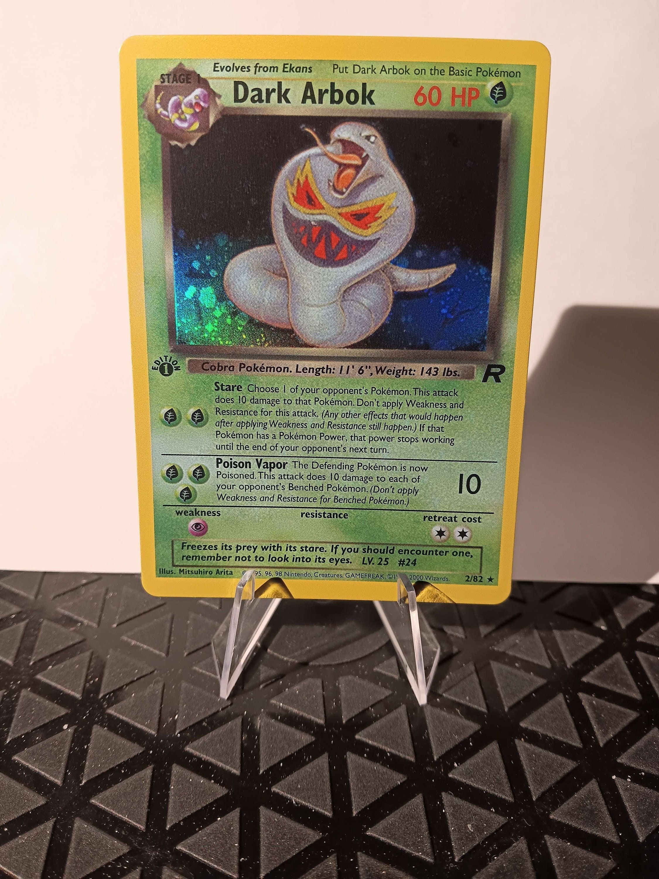 Dark Arbok Team Rocket 1st Edition-perfect Gift for Kids or Poke Fans - NOT  Real Just for Show - Proxy NOT Replica-might NOT Be Perfect - Etsy