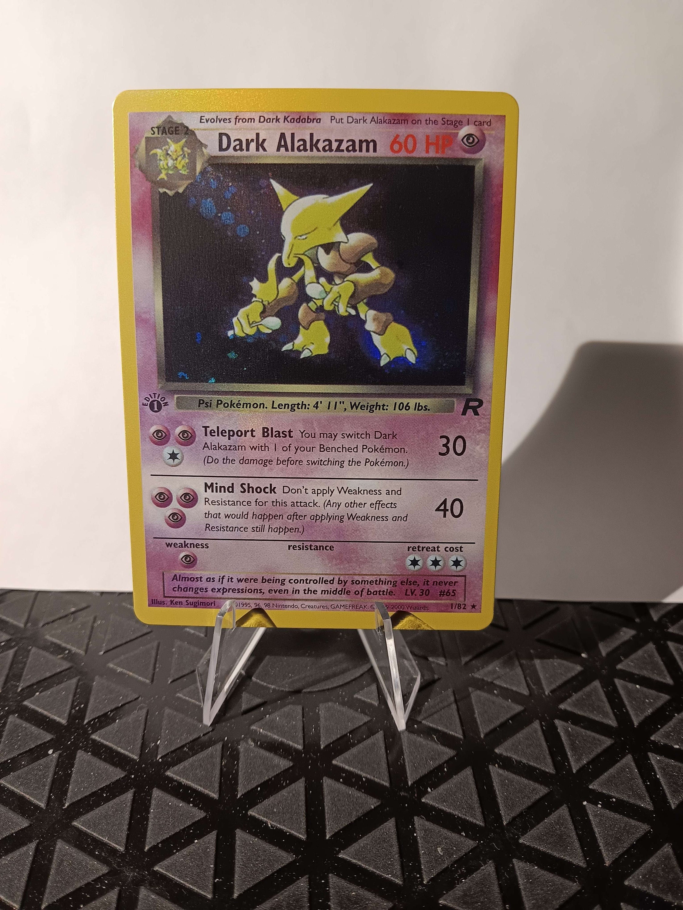 Dark Alakazam Team Rocket 1st Edition-perfect Gift for Kids or