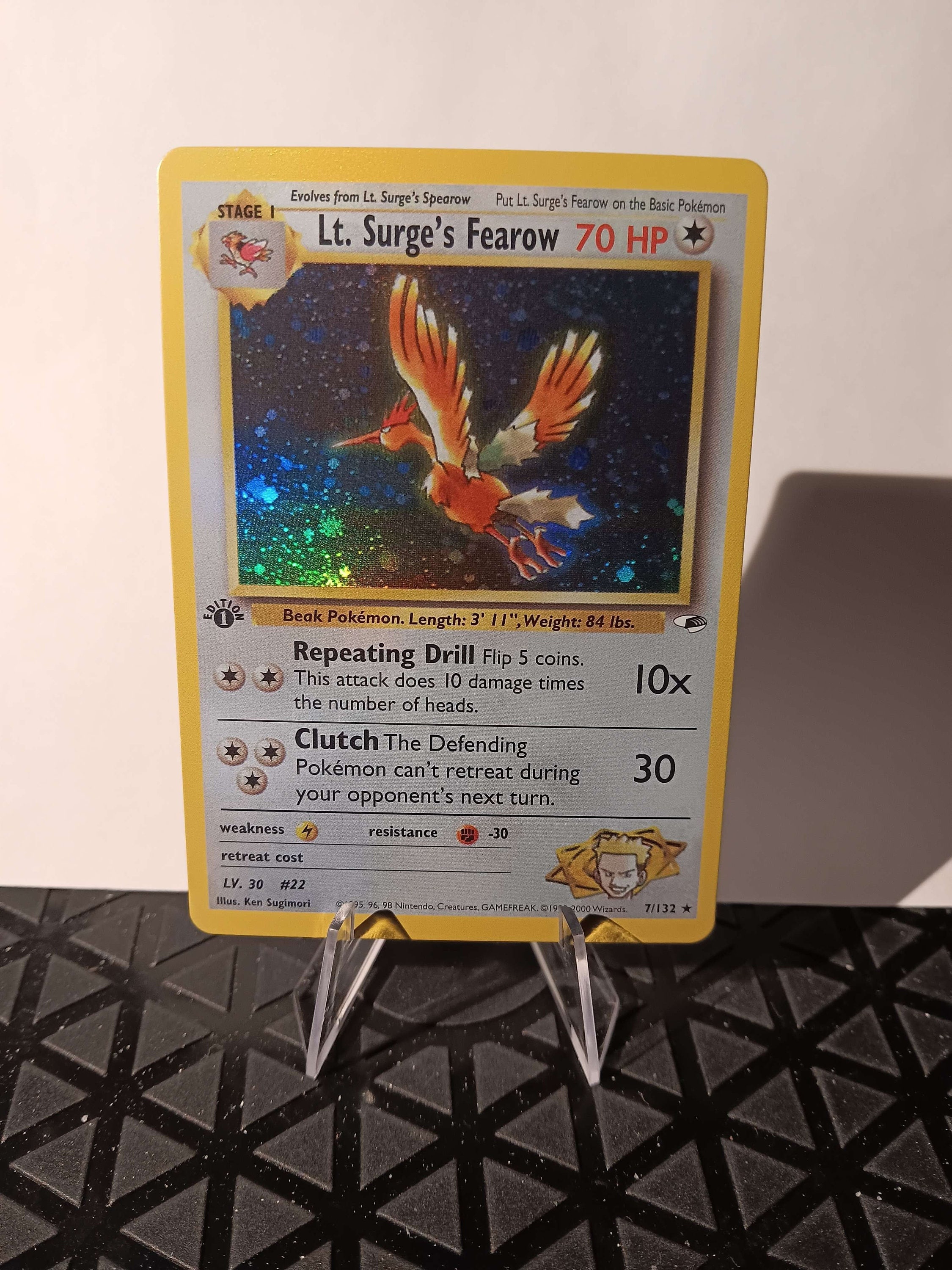 Lt. Surge's Fearow Gym Heroes 1st Edition-perfect Gift for Kids or