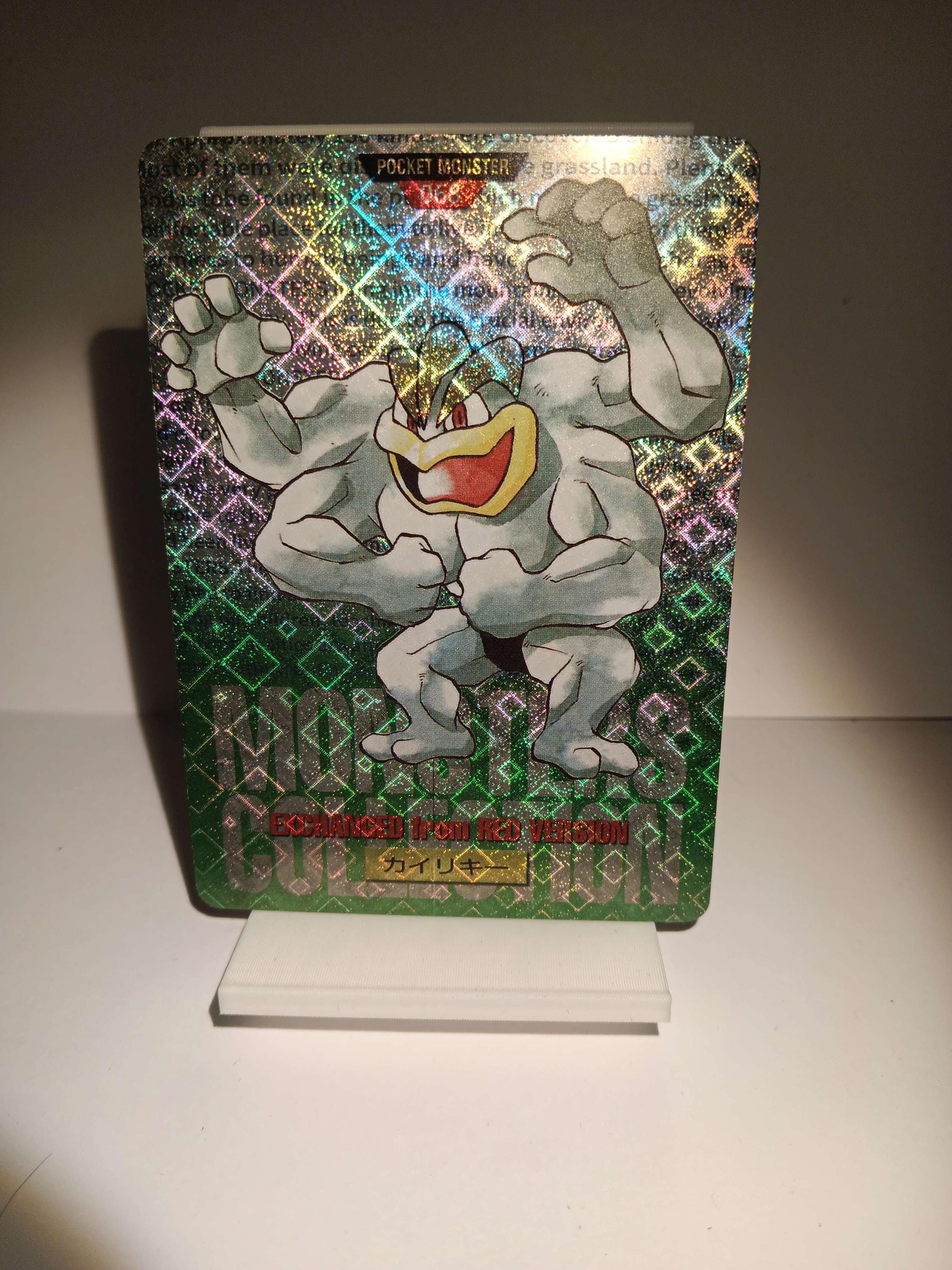 1996 Machamp #68 Pokemon Japanese Carddass Vending Series - Perfect Gift  for Poke fans - NOT real just for show - Proxy NOT replica