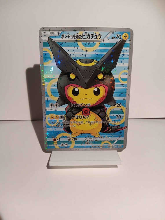 2016 Black Rayquaza Pikachu Poncho Star Foil - Perfect for
