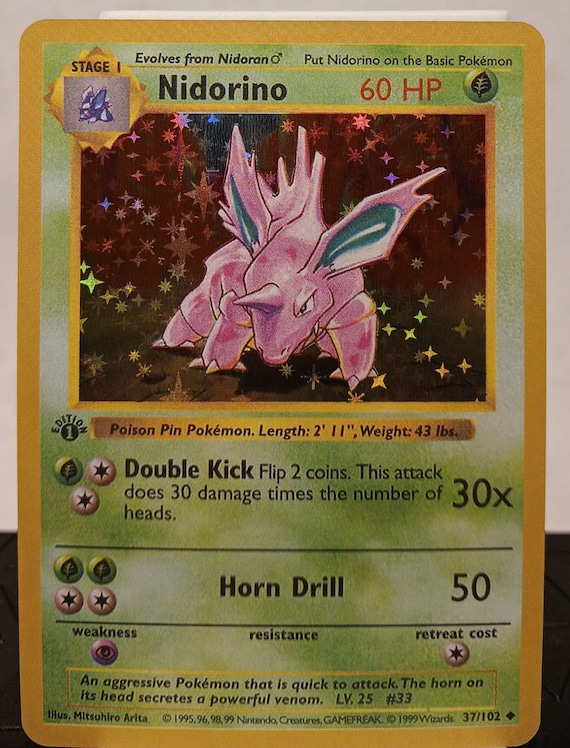 ニドリーノ NIDORINO 第1弾 初版 マークなし PSA10 ニドリーノ