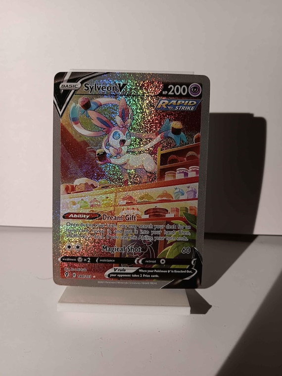 pokemon evolving skies rare cards Sylveon V - - 184/203 / Ultra - Perfect Gift for Poke Fans - NOT Real Just for Show - Proxy NOT Replica Perfect for collectors and enthusiasts. At Auction: Glaceon VMAX 208/203
