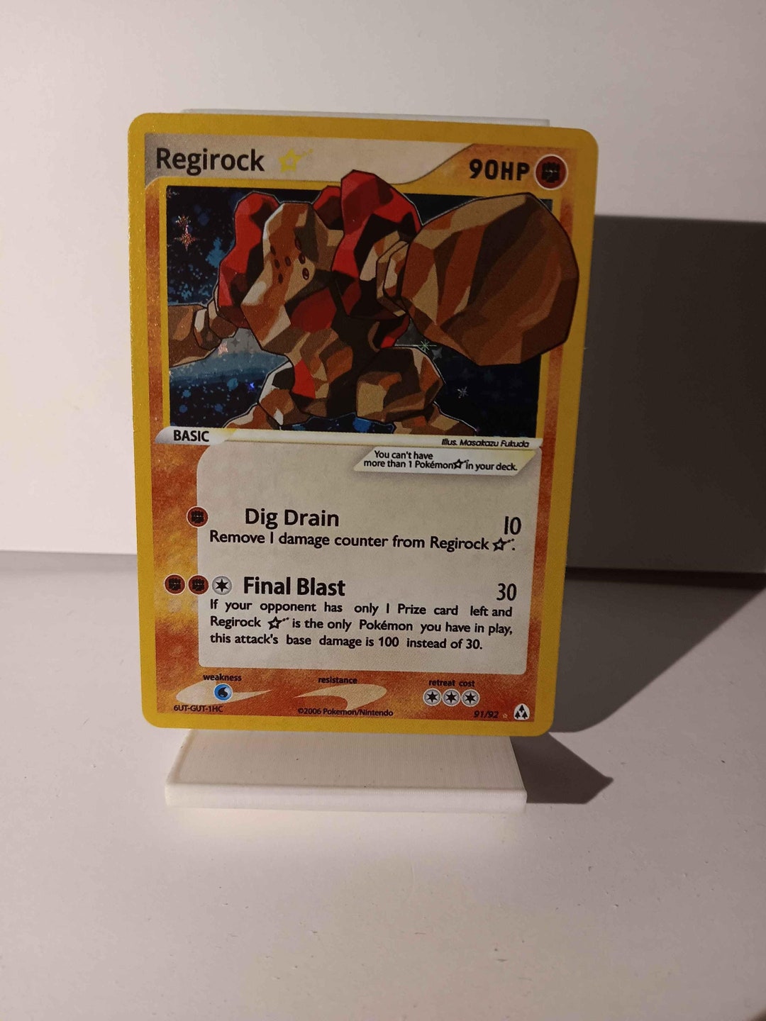 Regirock Gold Star English 2006 - Perfect Gift for Poke Fans - NOT