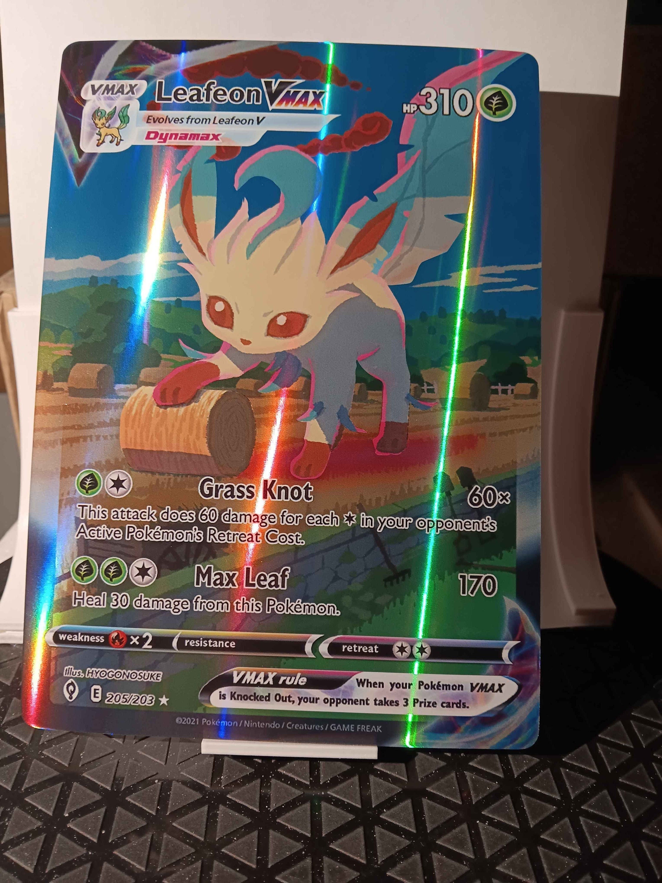 Leafeon VMAX Alt Art Secret - 205/203 Evo Skies - Full Art