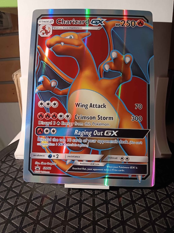 realistic charizard pokémon card Amazon.com: INNOVA Charizard GX - SM195 - Detective Pikachu Promo Card -  Holo FOIL - NM/M main image 0