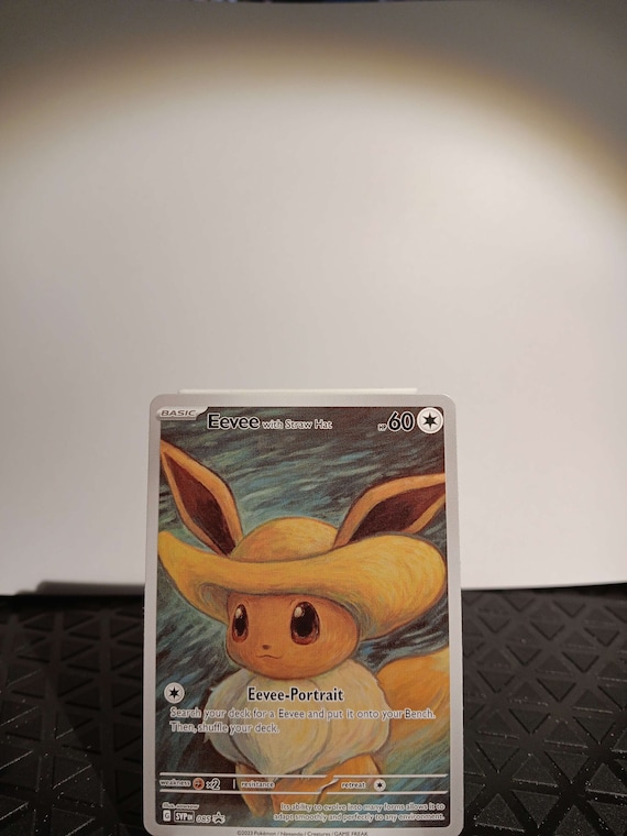 Eevee With Straw Hat - Perfect Gift for Poke Fans - NOT Real Just