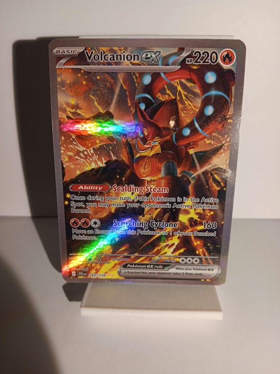 pokemon cards volcanion ex Volcanion Ex Journey Together #182 English Perfect Gift for Poke Fans-not  Real Just for Show-proxy NOT Replica-maybe NOT Perfect