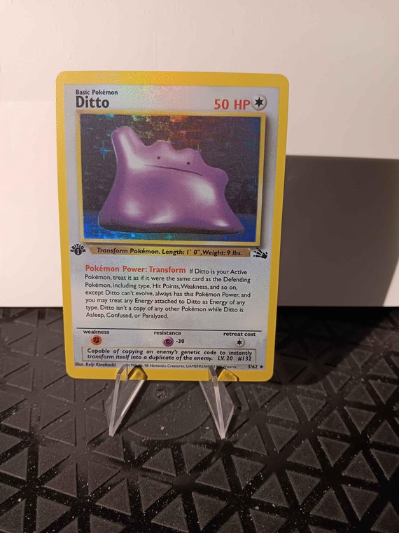 Ditto 1st Edition Fossil Proxy - Perfect Gift for Kids or Poke