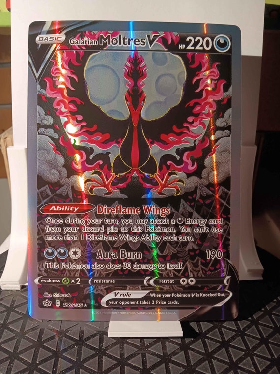 Galarian Moltres V - Chilling Reign -177/198 / Ultra Rare-full Art