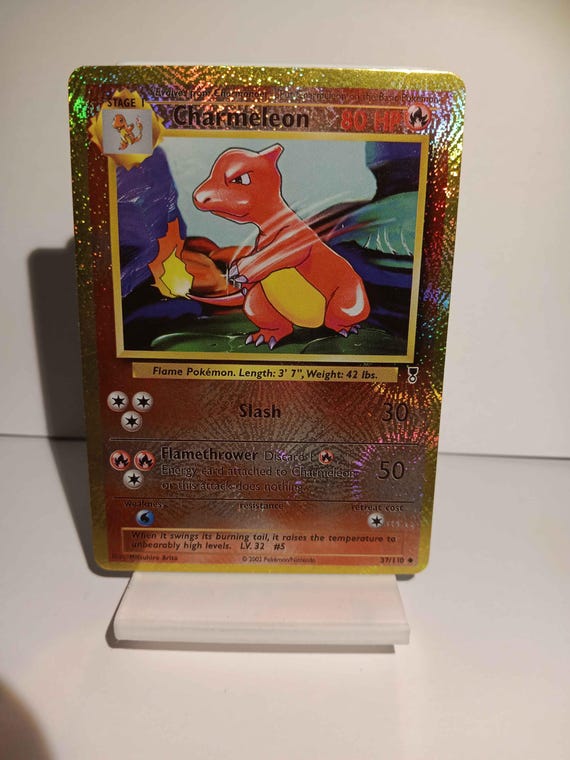 charmeleon holographic pokemon card Trading Game Paldean Fates Shiny Rare #110 Wx2 / None / 2 Artist Pokemon Card - Hidden Fates
