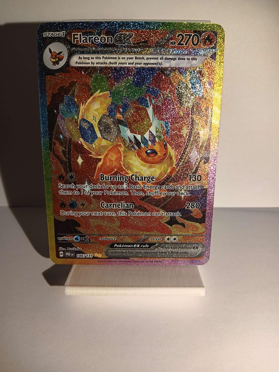 English Flareon Ex - 146/131 - SV Prismatic Evolutions - Textured