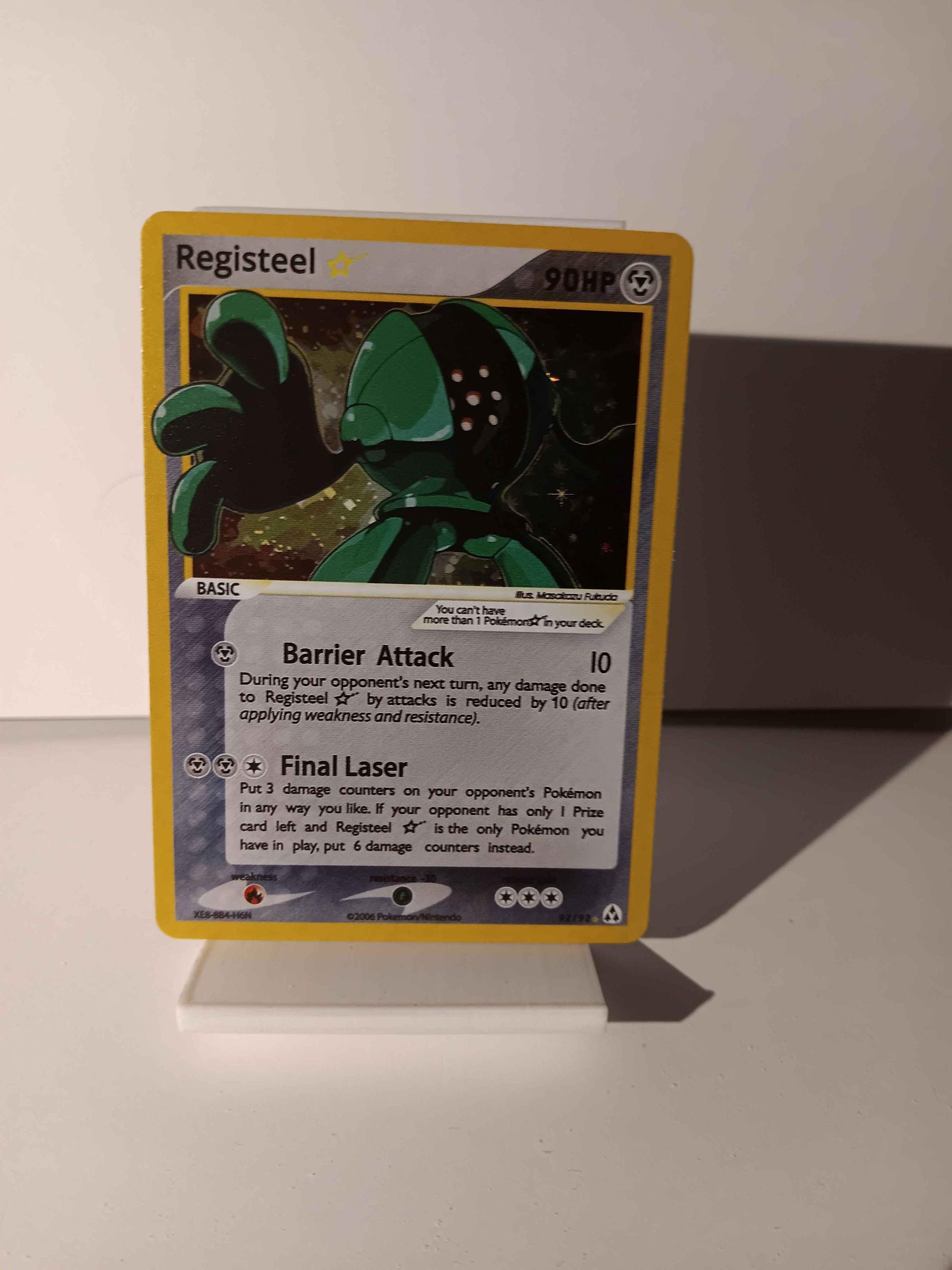 Registeel Gold Star English 2006 - Perfect Gift for Poke fans - NOT real  just for show - Proxy NOT replica