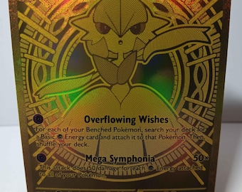Mega Gardevoir ex - Textured - Mega Evolution - 187/132 / Mega Hyper Rare - Gift for Poke fans - NOT real just for show - Proxy NOT replica