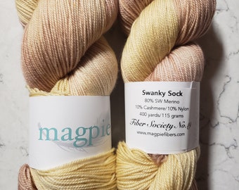 Magpie Swanky Sock Merino Cashmere Nylon Yarn Fiber Society No. 19 | 115g 400yds