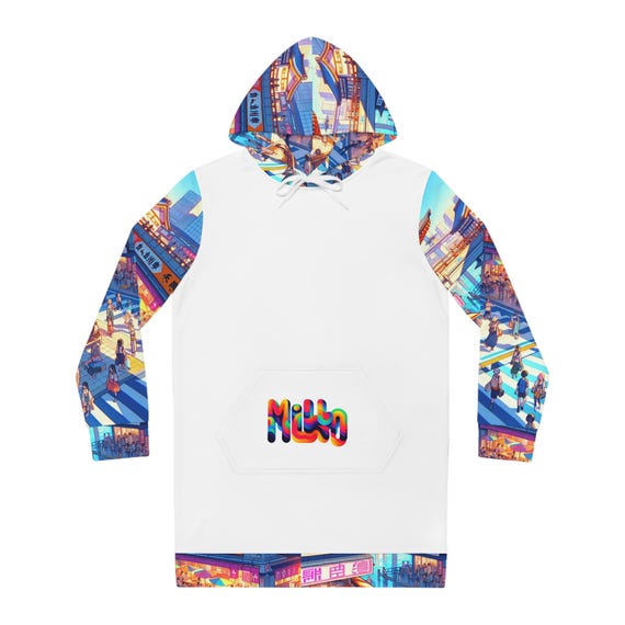 Anime City Hoodie Dress Etsy