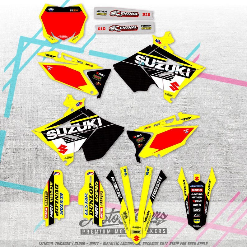 Suzuki 125 / 250 Rm Polisport Restyle (2001-2008) Vector Graphics MX ...