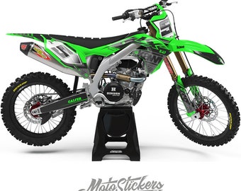 Kit d'autocollants Kawasaki KXF KX450F 2019-2023 KX250F 2021-2024