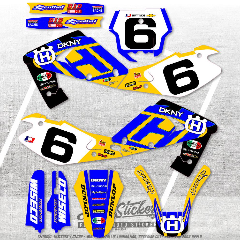 Husqvarna 250 CR 2002 Steve Lawson replica Vector Graphics MX Template 1:1