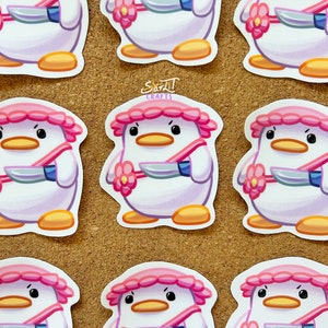 Threatening Duck Sticker