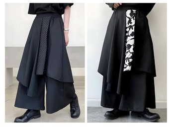 Hakama Cargo pants Japanese pants Harem pants Japanese streetwear samurai pants cyberpunk pants hip hop pants black men's cargo pants