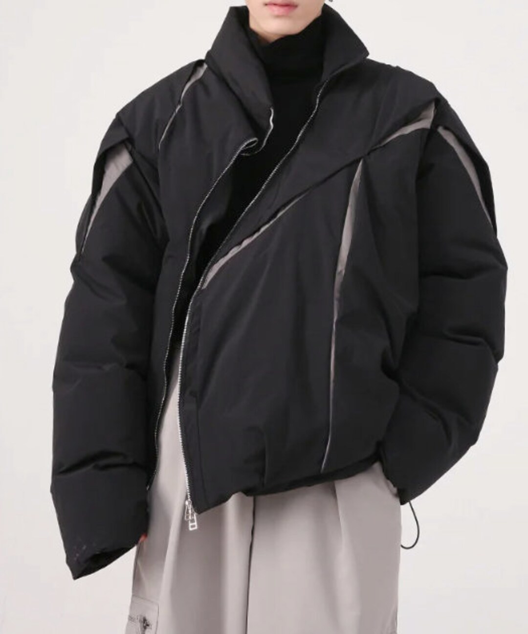Jacket Coat Oversized Futuristic Edge: Asymmetric Elegance - Etsy