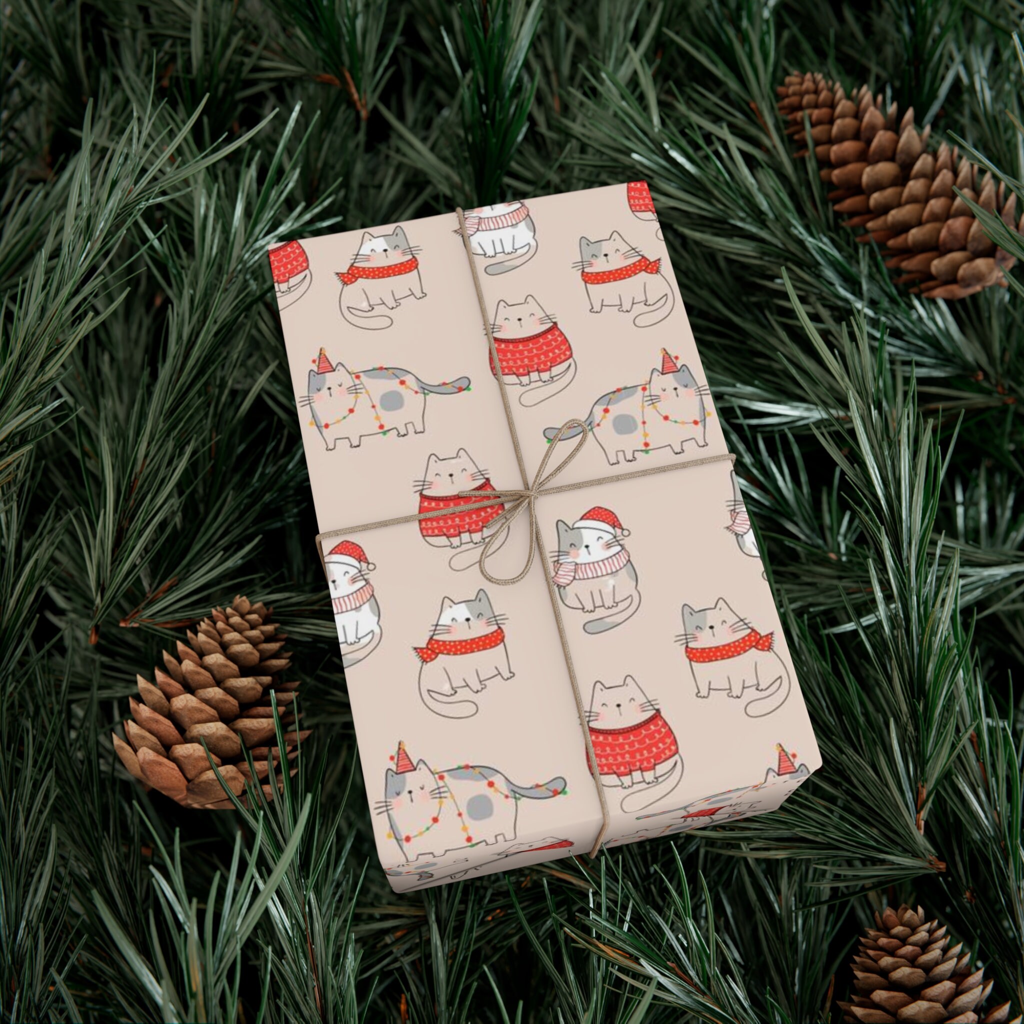 christmas-cats-gift-wrap-papers-holiday-gift-wrap-cute-gift-wrapping